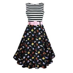 NWT Disney Dress Shop Her Universe Disney Parks Icons Dress XL | Stripe Bodice